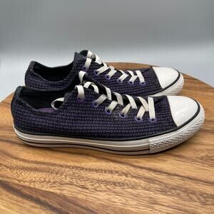Converse Chuck Taylor All Star Low Shoes Womens 10 Purple Fabric Skate Casual